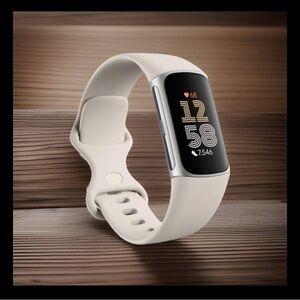 fitbit Slim Activity Tracker with Cream Silicone Band